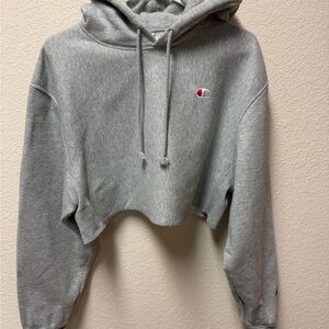 Champion Women's Heather Gray Cropped Sweatshirt